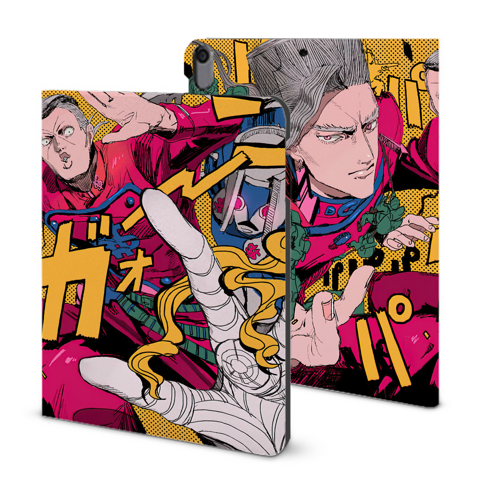 （画像用） ジョジョの奇妙な冒険 JoJo's Bizarre Adventure IPad ケース ブック型 PUレザー TPU 耐衝撃 軽量 薄型 ペン収納なし 全面保護 IPad 各モデル対応